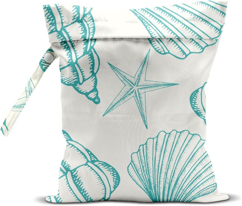 AASRR Store Wet Dry Bag, Wet Bag for Swimsuit, Travel, Beach, Pool, Diapers, Dirty Yoga Gym Clothes, Makeup Bag, Summer Shell Vacation Essentials - Image 1